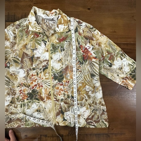 Womens Draper & Damon's Jacket Petite Medium Lightweight Tropical Print - Picture 9 of 9